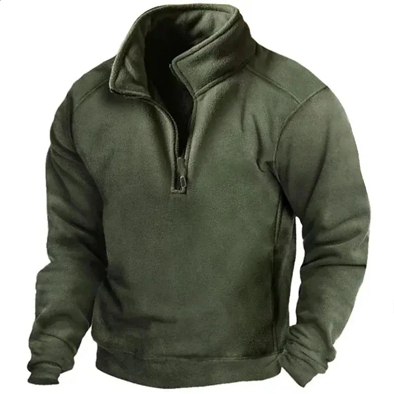 Save Big on Bulk Men's Half Zip Sweatshirt Mens Camo Sweatshirts: Casual  Army Green Half Zip Pullover Hoodie Stand Collar, Loose Fit, Lightweight  For