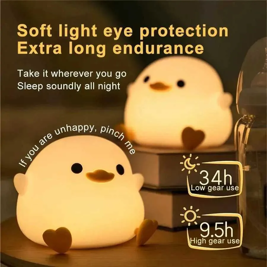Cute Capybara Night Light Novelty 2 Levels Dimmable