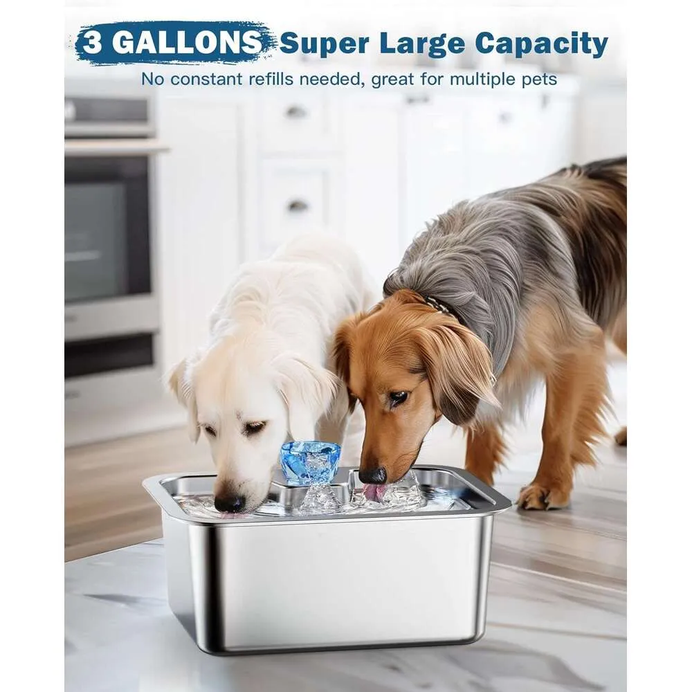 Extra Large 3 Gallon Pet Fountain With 4 Filters Stainless Steel Automatic Water Puppy Bowl 2023 Dispenser For Large Dogs Easy To Clean And Quiet Pump Included From Dhpetsupply 57.48 DHgate.Com