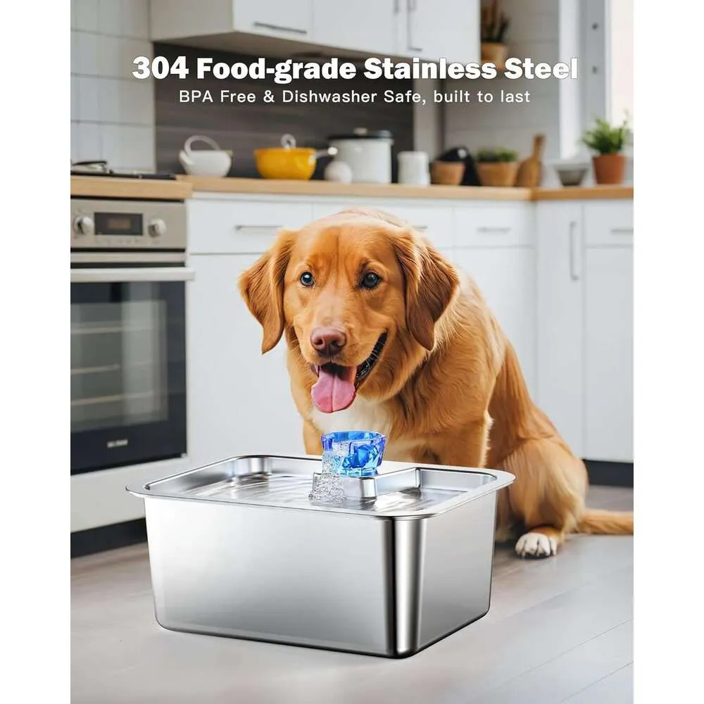 Stainless Steel Automatic Pet Water Fountain 3 Gallon Dispenser For Large Dogs And Great Danes Multi Pet Filtered Drinking Ice Bowl From Dhpetsupply 122.15 DHgate.Com