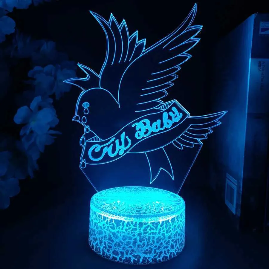 Cry Baby Lil Peek Dove Shape 3D LED Night Light ... From Innovation ...