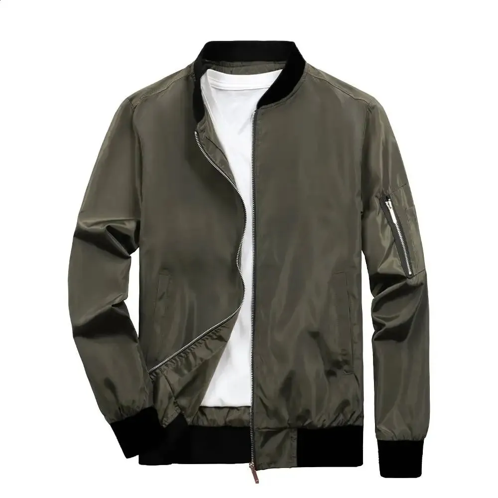 Mens Casual Bomber Jacket: Hip Hop Streetwear Windbreaker
