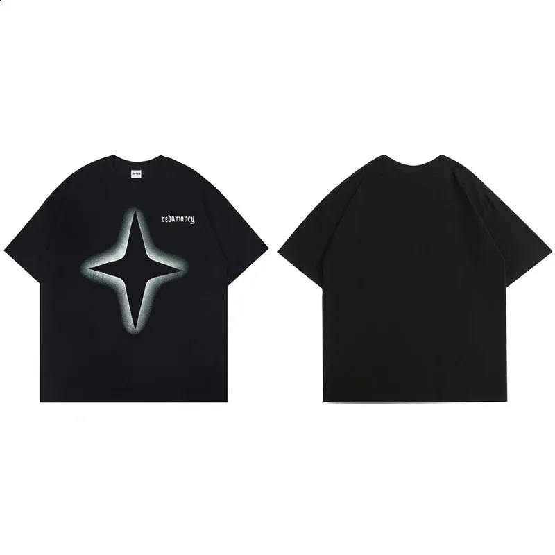 トップス 00s black star pattern long T-shirts y2k Women's Star Shirt Y2K Long Sleeve Crew Neck Top Plus Size