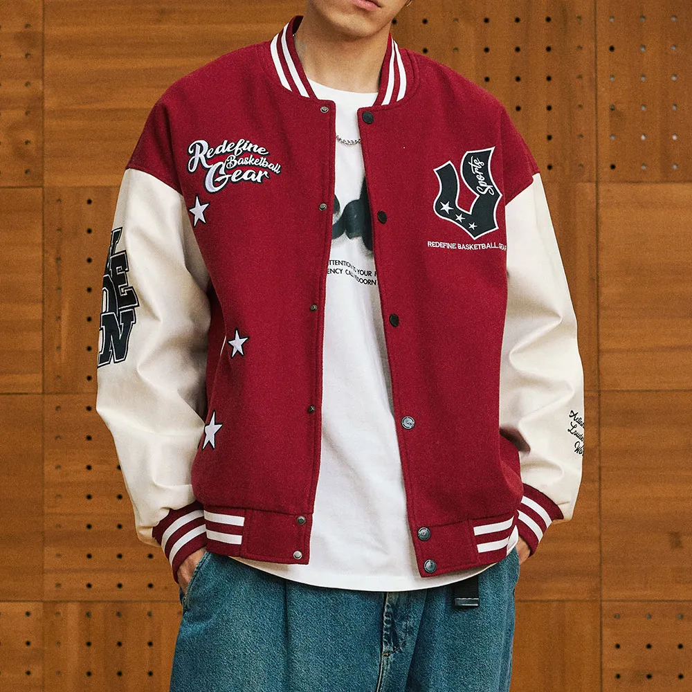 Veidoorn Men's Preppy Varsity varsity jacket - Chic