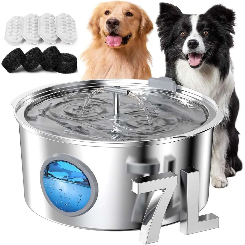 Stainless Steel Automatic Water Fountain For Large Dogs 7L Capacity 4 Filters Quiet Indoor Pet Drinking Dispenser Strongest Metal On Earth Construction In Bulk From Dhpetsupply 114.97 DHgate.Com