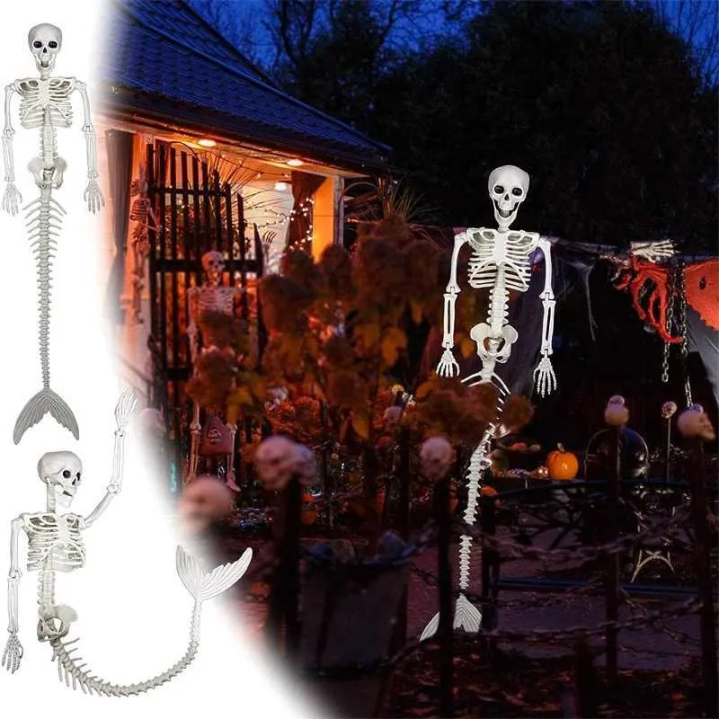 Hosfairy Halloween Resin Cat Skull Skeleton Figurine - Realistic Decoration For Aquarium, Décor, Props