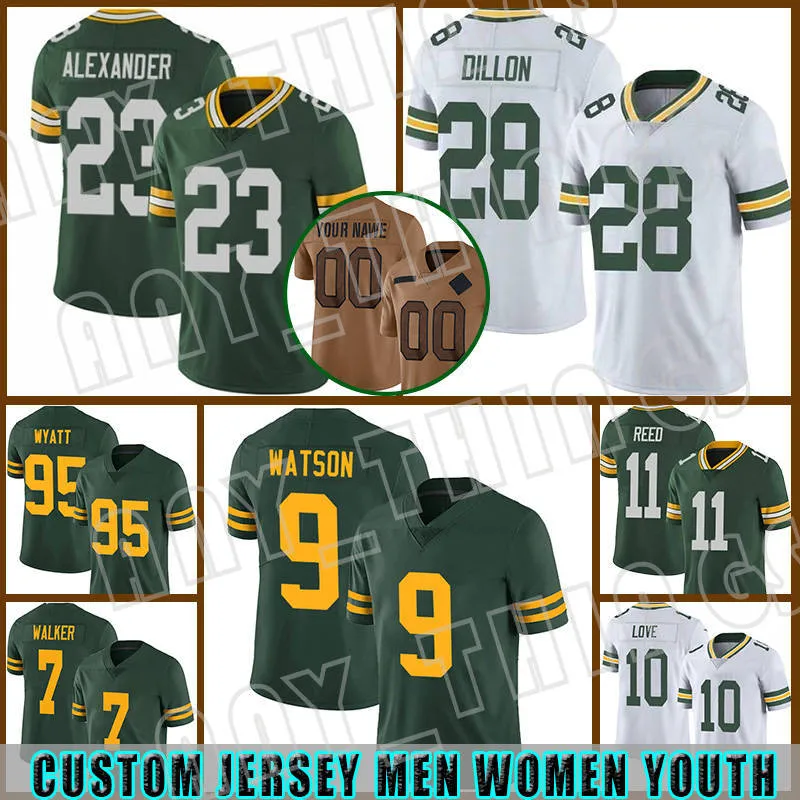 Save Big on Bulk Deshaun Watson Jerseys Green Packers Team Football Jerseys  (Watson, Jones, Dillon, Bakhtiari, Walker, Stokes, Doubs, Savage