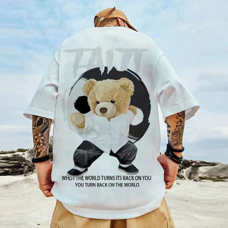 人気定番 Wholesale Tai 100 Men Shirt T Oversized Mens Print Bear Chi Clothing
