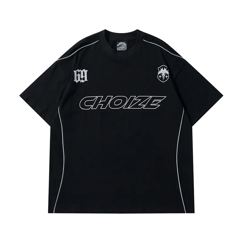 Oversized Y2K Reflective Streetwear T-Shirt - Loose Fit