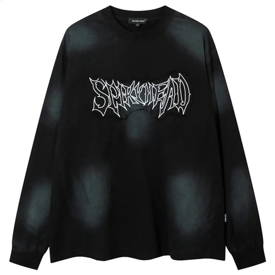 Oversized Tie Dye Long Sleeve Tee - Streetwear Hip Hop Harajuku