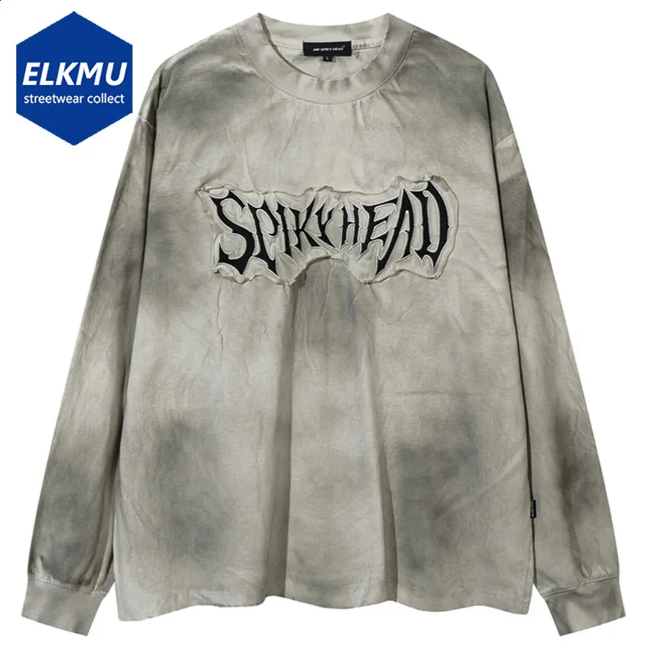 Hip Hop Harajuku Long Sleeve Hooded T-Shirt Men Streetwear
