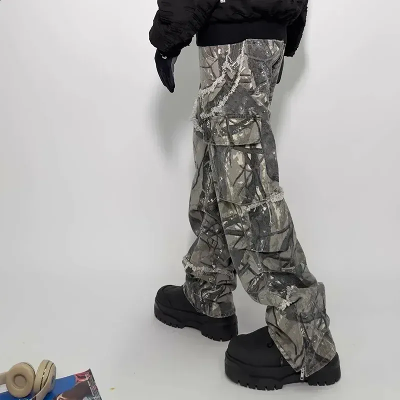 Jungle Camo Cargo Pants: Extreme Leafy Design, Loose Fit Jungle Camo Cargo Pants: Extreme Leafy Design, Loose Fit