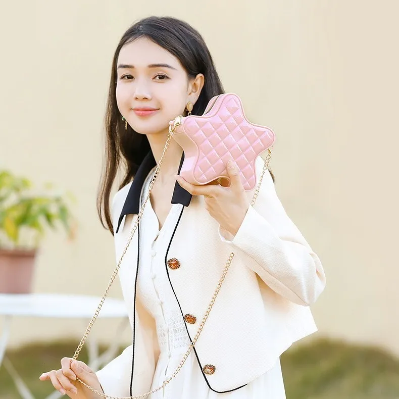 HAZZYS ★ Double zipper cubic decoration cross mini bag BGA3374 Two Compartment Zipper Crossbody w/ Studded Ascent