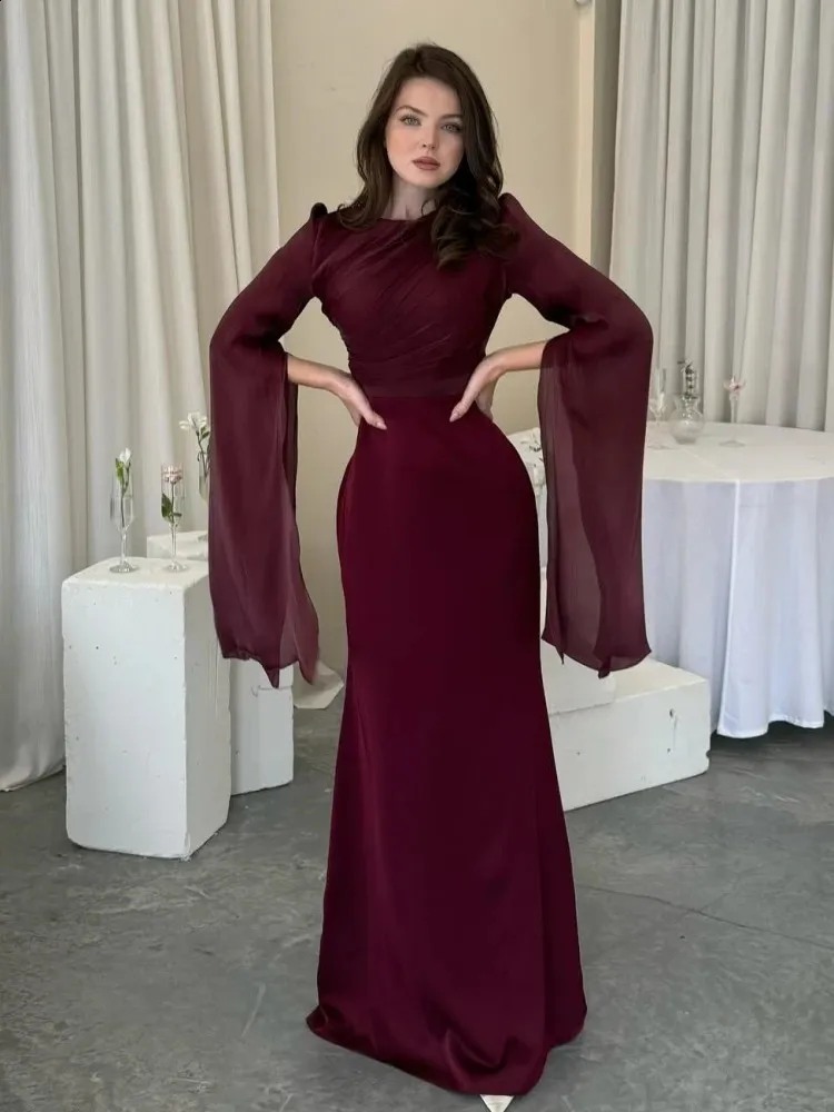 Flared Sleeve Long Dress Women Floor-Length Chiffon Party Maxi Dress with  Zipper Closure from Dhgate Urban Sexy Dresses - price 105.48