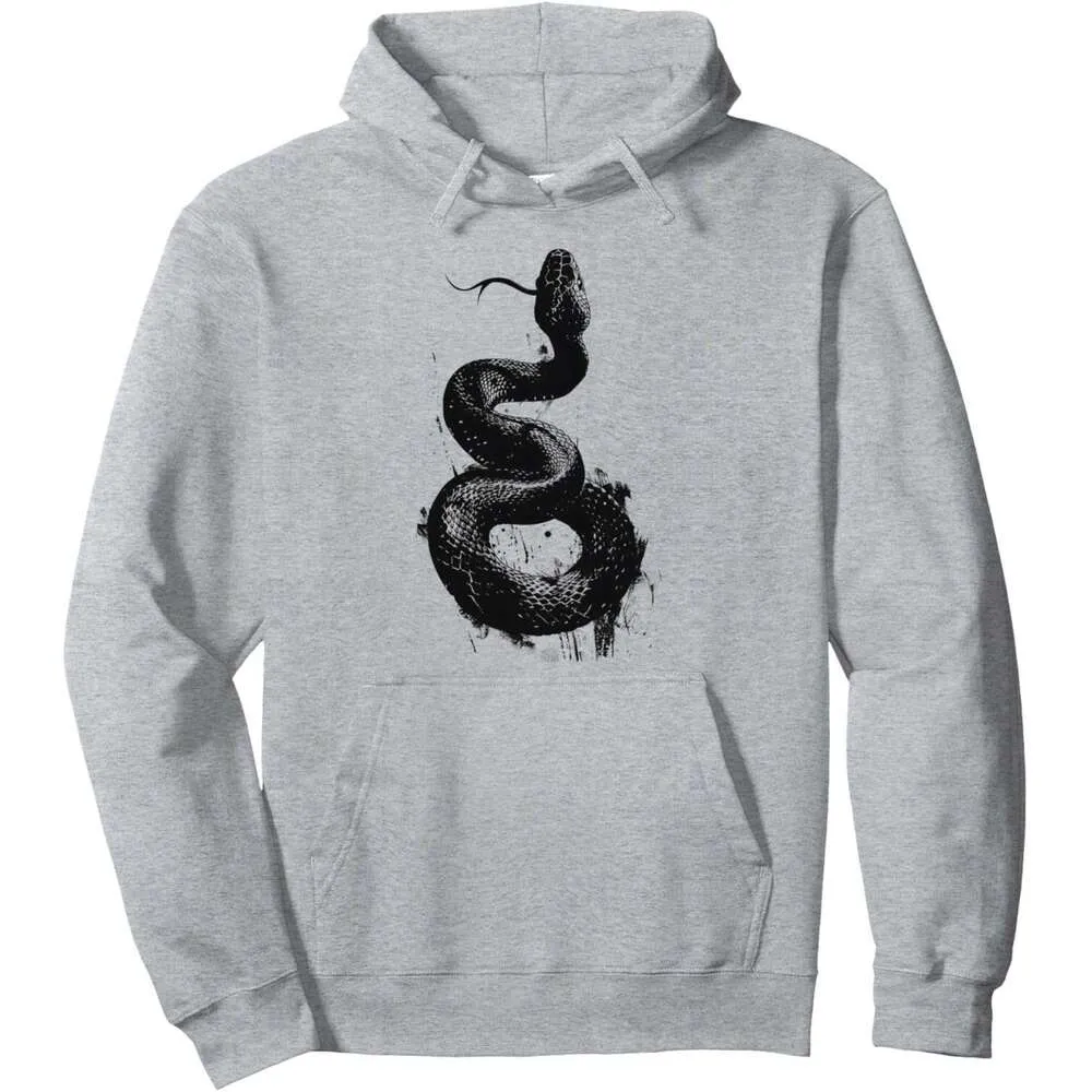 Snake Reptile Serpent Herpetology Slithering Scales white fox hoodie Unisex Pullover Sweatshirt Pullover Jacket with Long Sleeves Perfect Gift