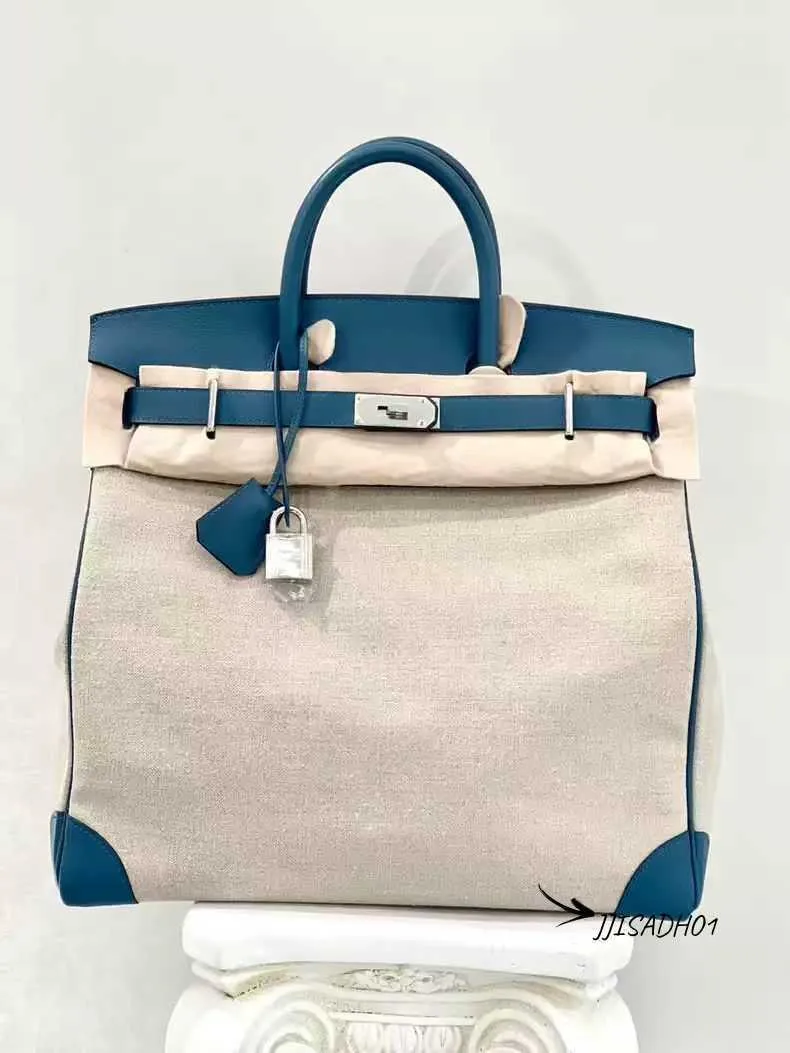 Handmade Genuine Leather Mandarin Duck Canvas Crossbody Tote With Silver Buckle Large Capacity Womens Gift In Blue Canvas From Jjisadho1 447.67 DHgate.Com