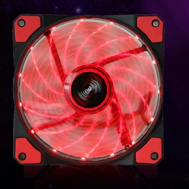 2024 120cm 15 LED Ultra Silent Computer PC Case Cooling Fan 15 LEDs 12V ...