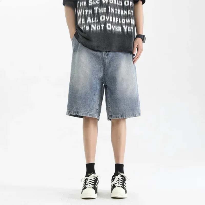 Blue Baggy Loose Fit Jean Shorts For Men Casual American High Street Vintage Jeans With Korean Fashion Style 240820 From Leemostore, $29.18 | DHgate.Com Blue Baggy Loose Fit Jean Shorts For Men Casual American High Street Vintage Jeans With Korean Fashion Style 240820 From Leemostore, $29.18 | DHgate.Com