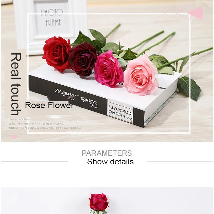 Realistic Fake Roses: Elegant Artificial Rose Flower For Wedding Decor ...