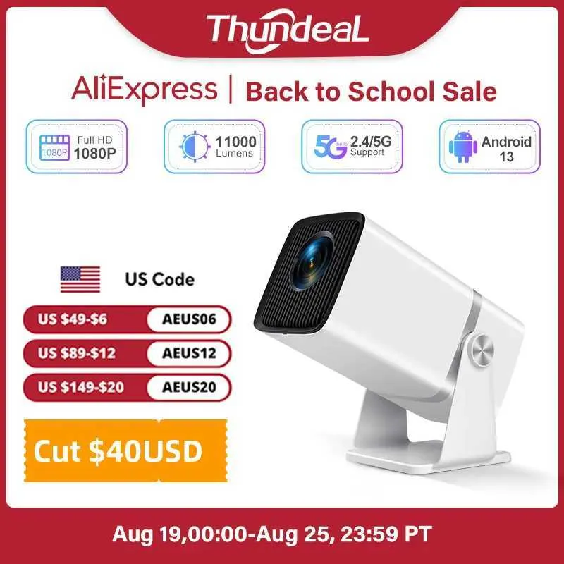 4KビデオプロジェクターTHUNDEAL FHD TD80W Android WiFi 3D