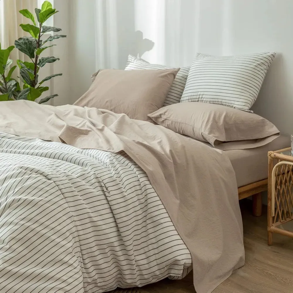 Premium Cotton Bed Sheet Set: Soft, Breathable \u0026 Durable Linen-Like Texture  - Shop Now! Best Seller from Dhgate Bedding sets - price 122.55, image size:1000x1000