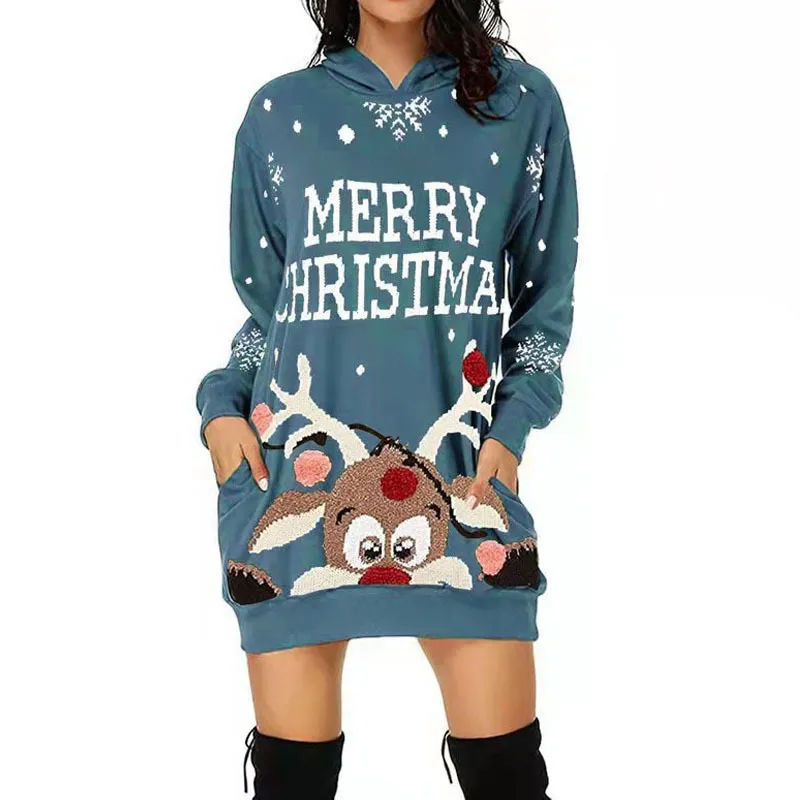 white christmas dresses Lesmart Women's Christmas Sweater Dress main image 1