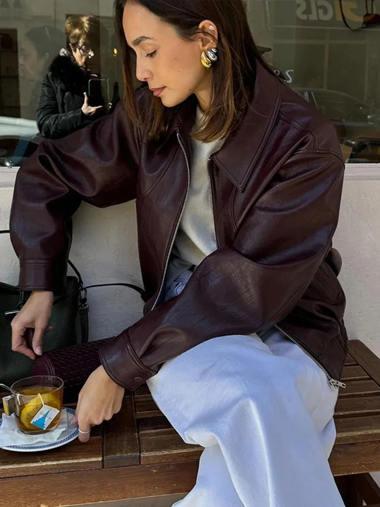 Chaqueta De Ante Sintético Para Mujer - Abrigo Y2K Moderno, Cálido, Estilo Otoño-invierno