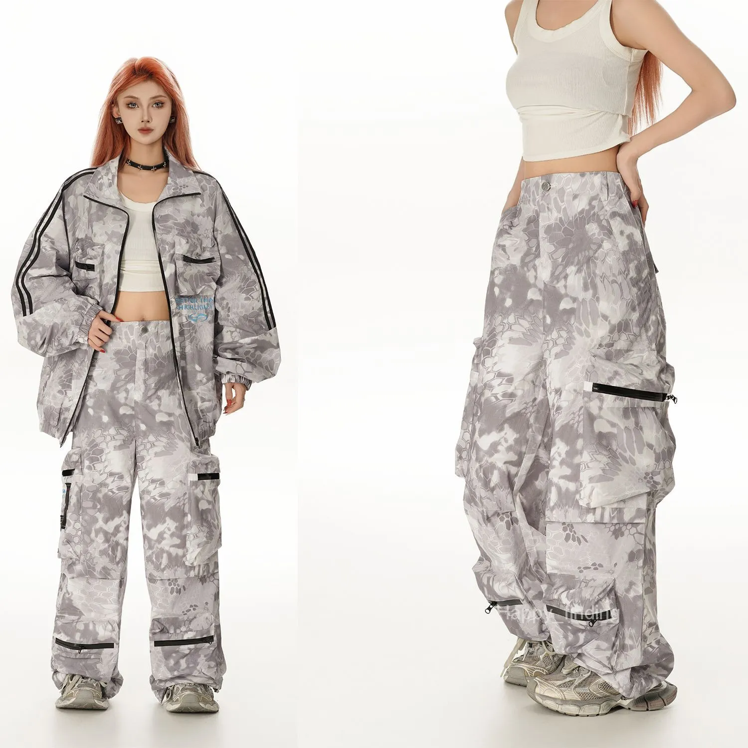 American Snow Camouflage Amikage ladies workwear pants with