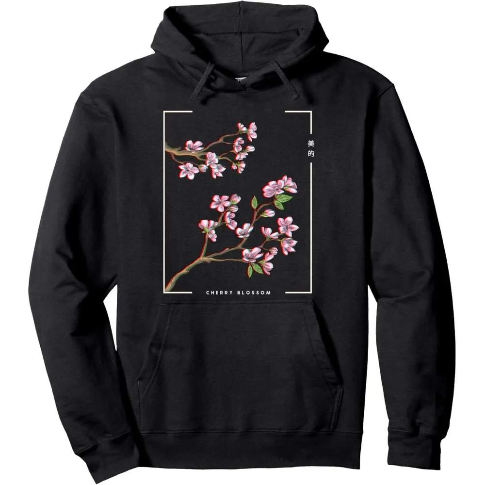Japanese Anime Cherry Blossom Hoodie For Men And Women Vaporwave Cherry Blossom Glitch Pullover Sweatshirt Jacket With Long Sleeves From Cloch shopping Vendor 18.78 DHgate.Com