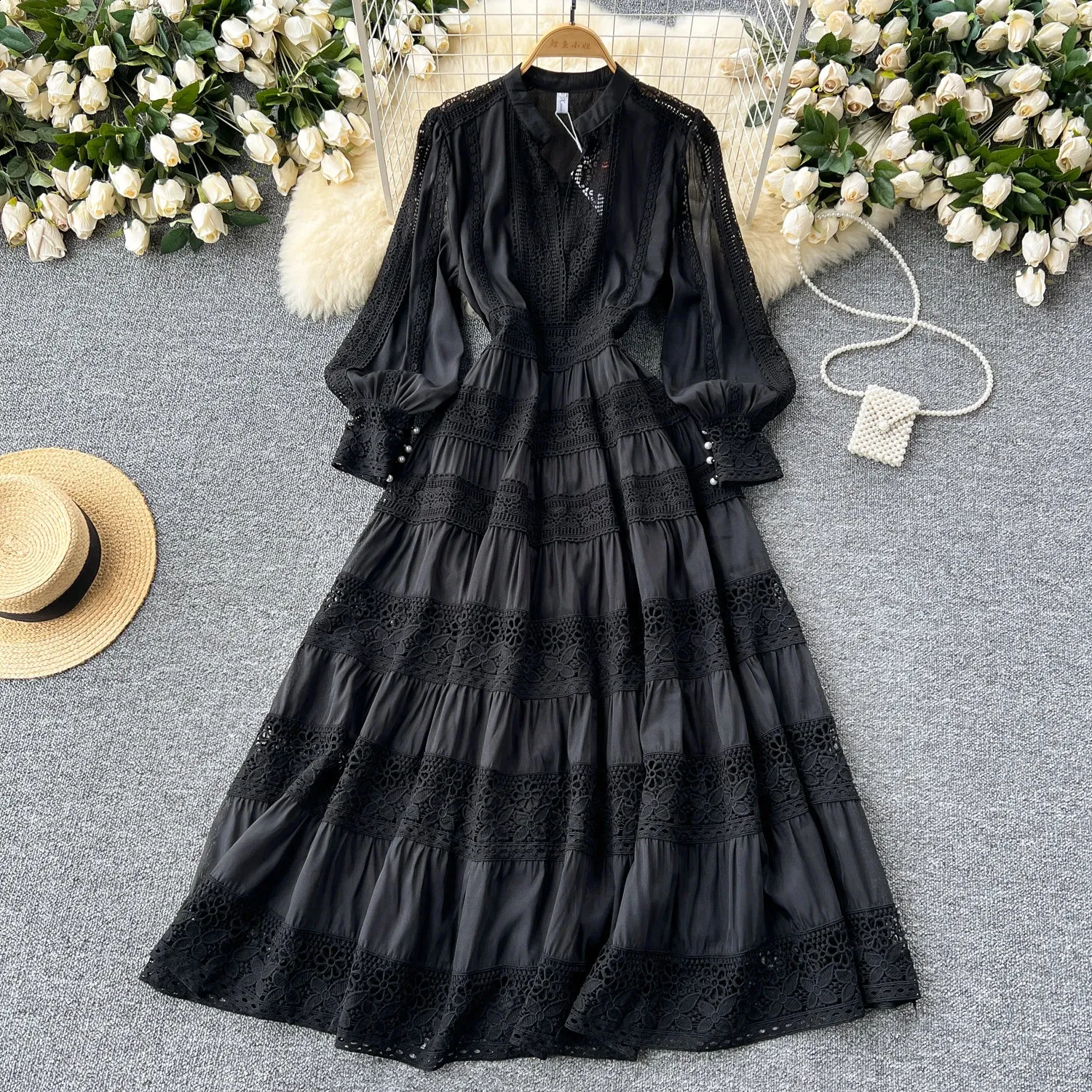 ワンピース elfelfelfarchives LACE LINED DRESS elfelfelfarchives LACE LINED DRESS ワンピース