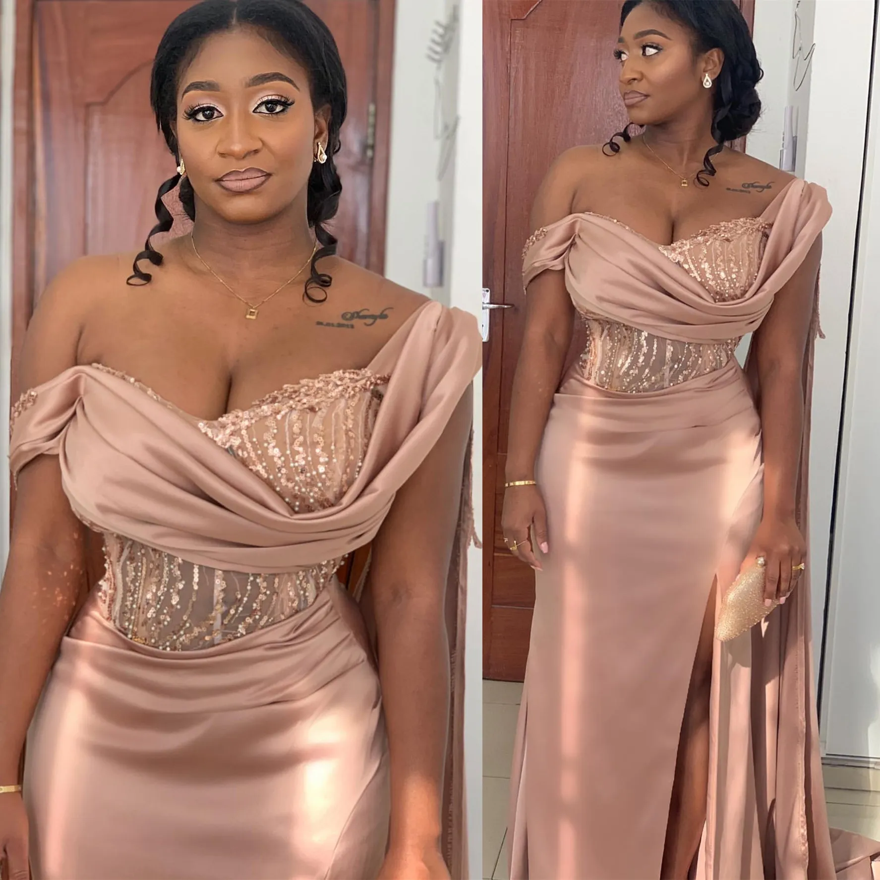 Elegant Blush Pink Satin Mermaid Evening Dresses ... From Chic_cheap,  $131.56 | DHgate.Com