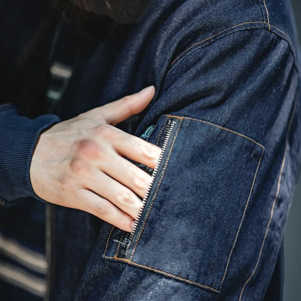 E437 00s goodfellow & co ボンバージャケット MA-1 Goodfellow & Co Bomber Jacket Mens Medium Blue Cotton Blend