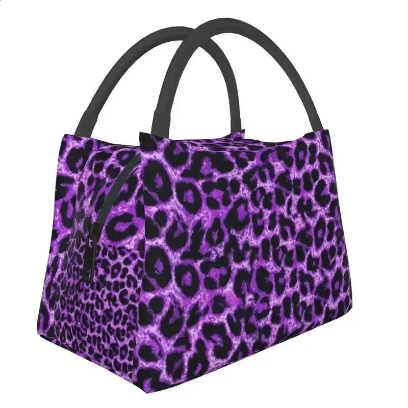Borsa per il pranzo da donna, stampa leopardata, a prova di perdite, per adulti, borsa termica per il pranzo, per uomo, lavoro, picnic, spiaggia