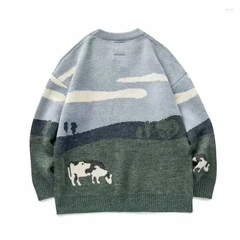 2024 American Style Knit Sweater For Men And Women Trendy Loose Fit Vintage Patterned Fleece Pullover With Round Neck Jacket For Autumn Winter Casual Wear From Alfreld 25.63 DHgate.Com
