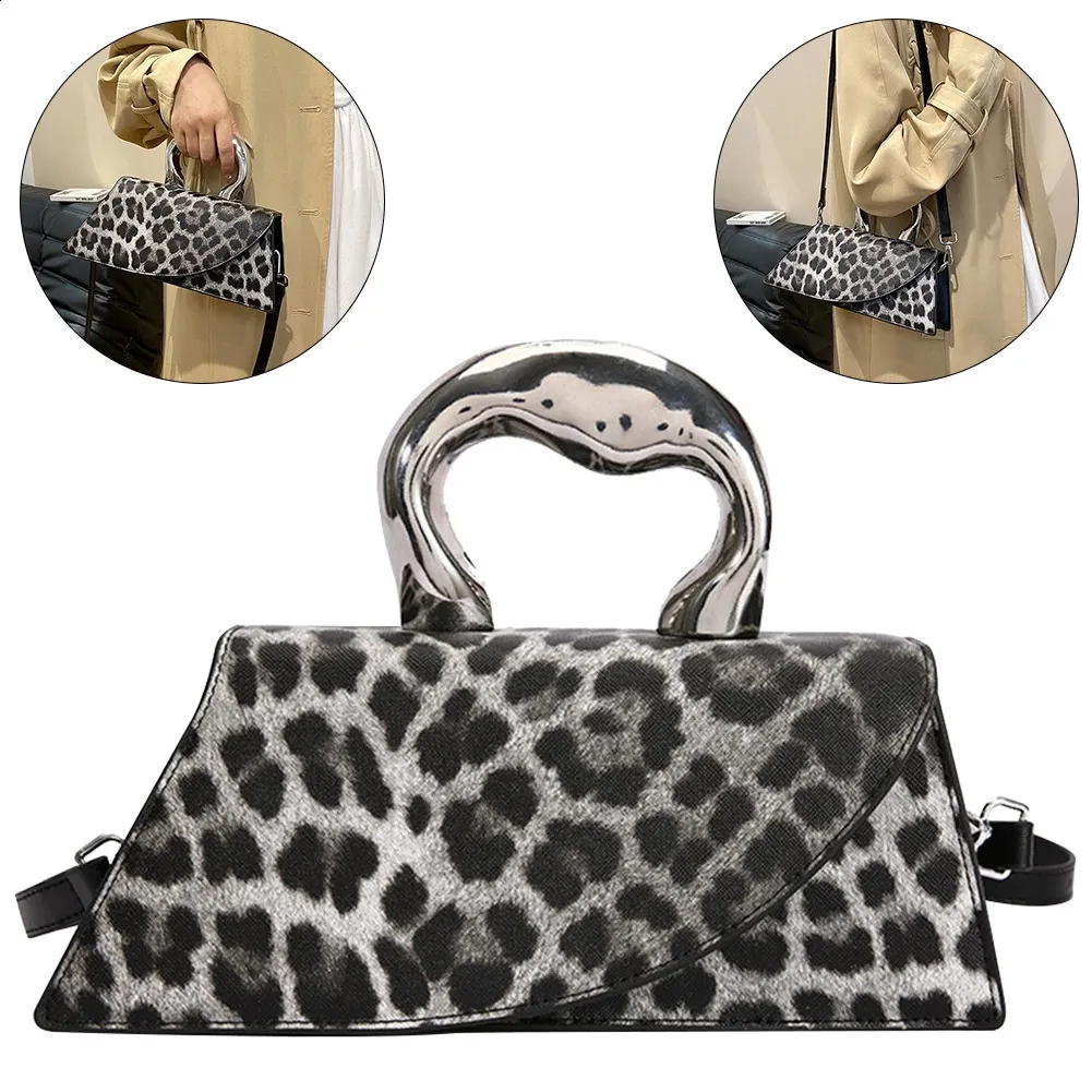 DHgate Leopard Print PU Leather Tote Satchel Hobo Bag for Women Versatile Daily Use Dating Bags Luggage Accessories
