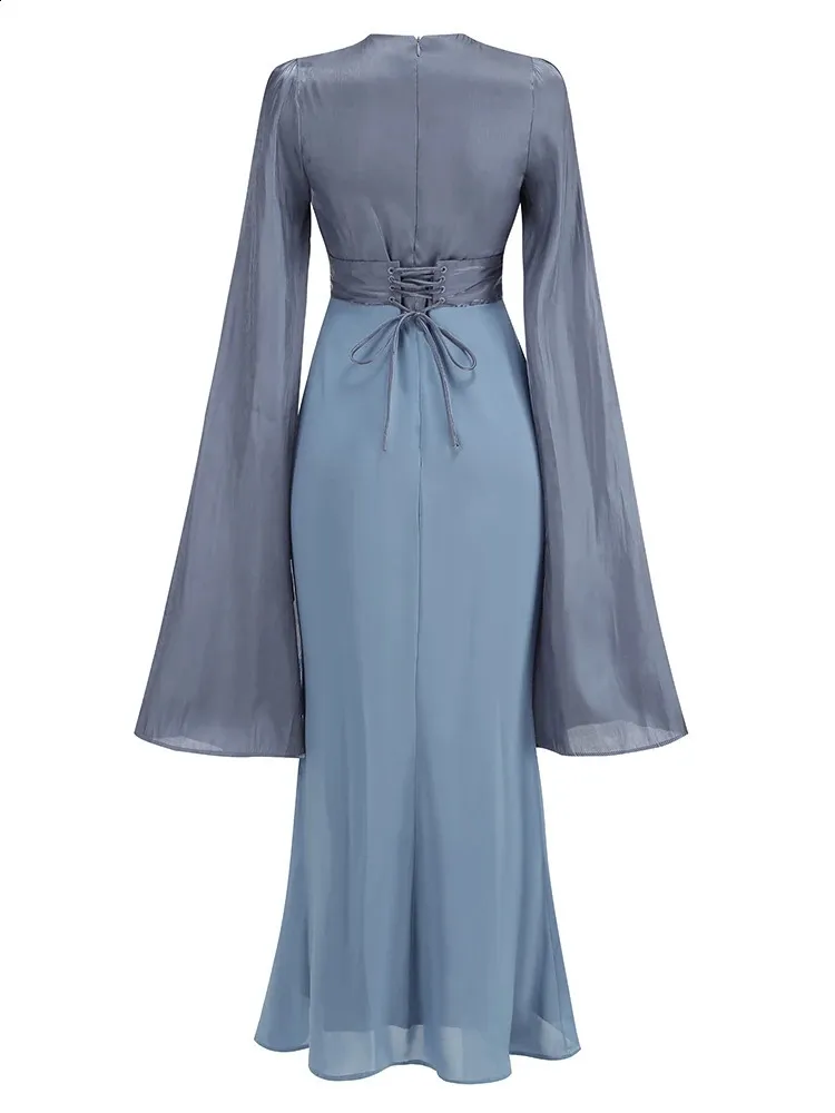 Flared Sleeve Long Dress Women Floor-Length Chiffon Party Maxi Dress with  Zipper Closure from Dhgate Urban Sexy Dresses - price 105.48