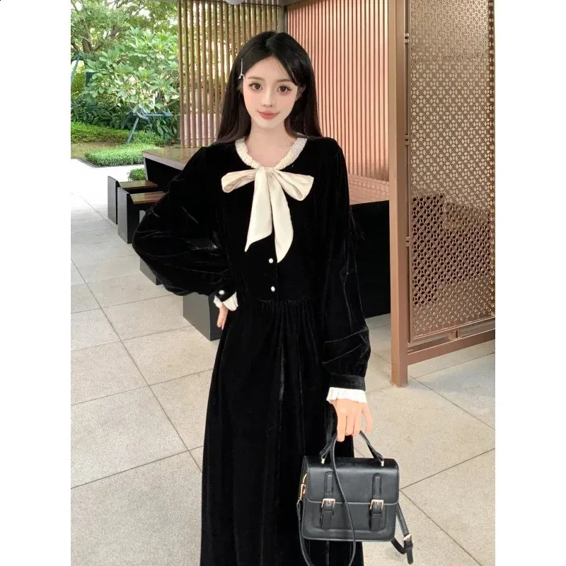 slim fit dress slacks Dewlily Puff Sleeve Dress Korean Fashion Teens 20s 30s Cute Date A-Line Office Style Off Shoulder Plain Simple main image 1