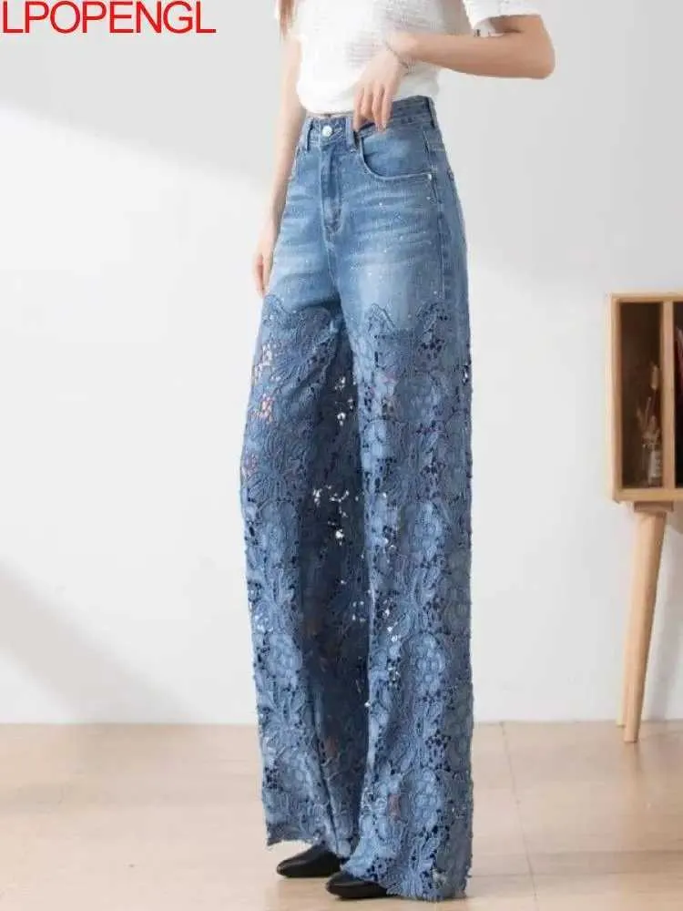 パンツ judin 3way lace design wide denim pants 3way lace design wide denim pants | Judin