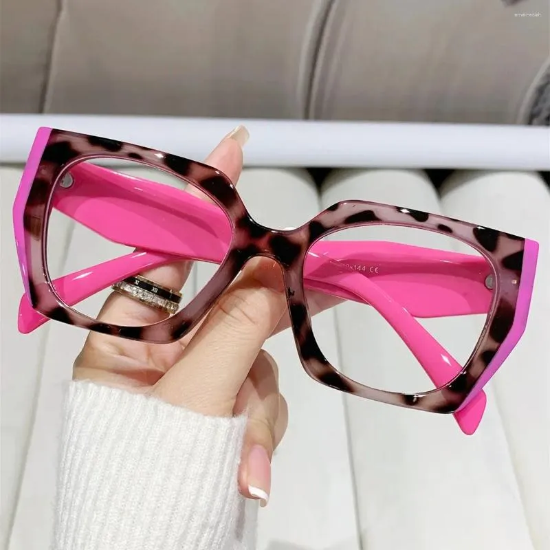 Sunglasses Blue Light Blocking Glasses Y2K Large Cat Eye Color