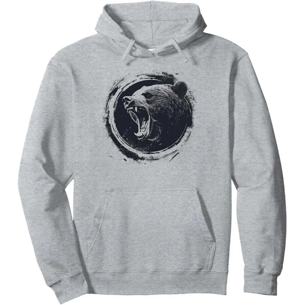 Bear Head Grey Graphic Hoodie Unisex Wildlife Animal Lovers Gift For Outdoor Activities Long Sleeve Sweatshirt Pullover Jacket From Cloch shopping Vendor 18.78 DHgate.Com