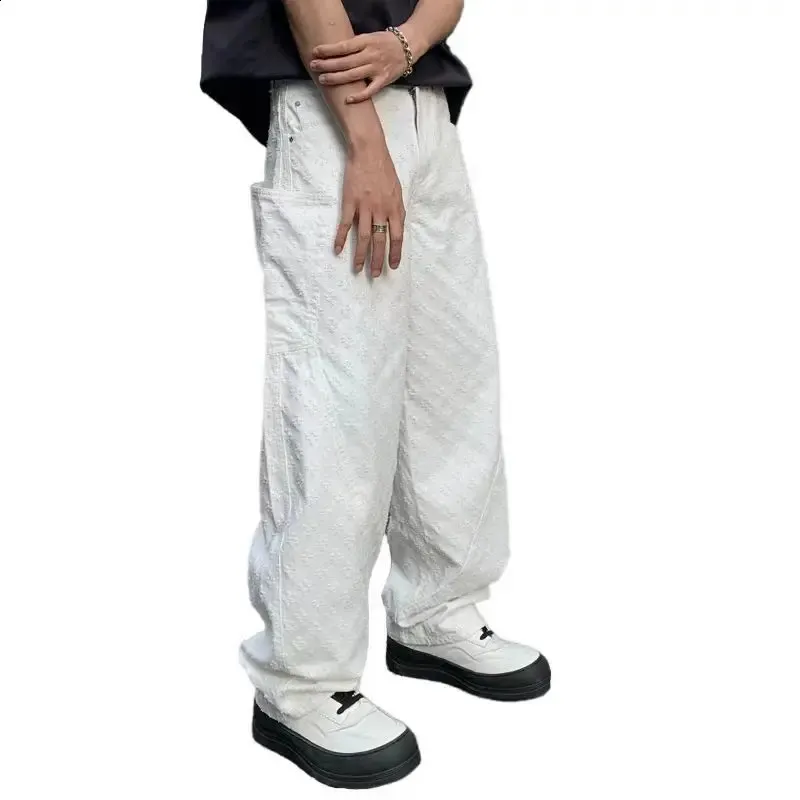 【HI FI FNK】Jacquard White Pants Jordan NBA All-Star Weekend Showtime 2025 Pants White