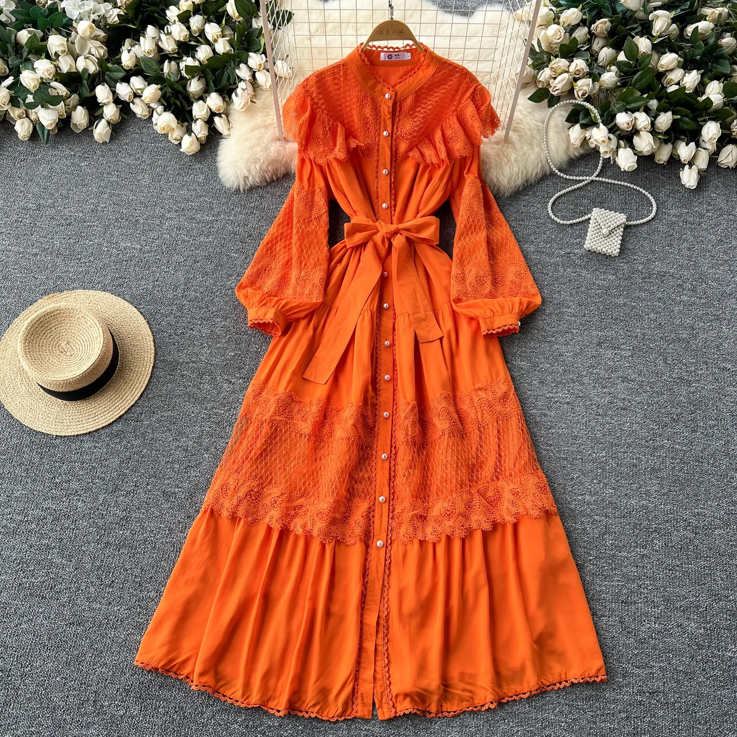 Embroidered Lace Dress: French Vintage Style, Long Sleeves, A-Line. Shop  Now! from Dhgate Basic & Casual Dresses - price 101.24