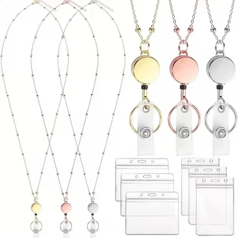 Stainless Steel Scalable Badge and keys holder with...