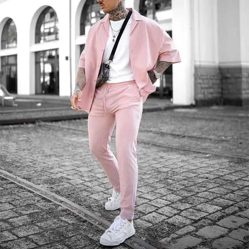 Moda Urbana Outfit Callejero Hombre Traje De Dos Piezas De Hip Hop