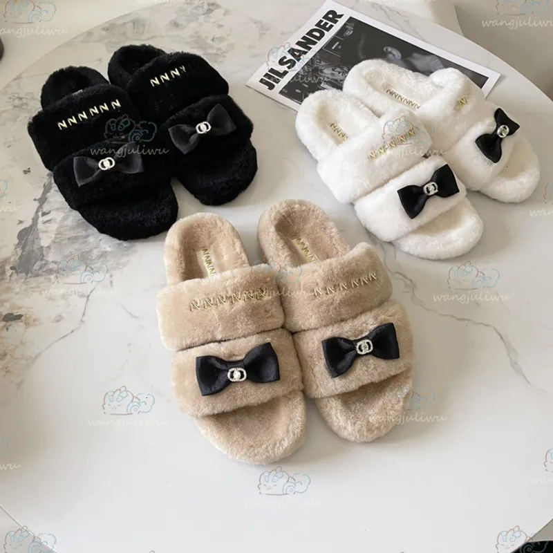 Fuzzy Comfort Slippers: Warm Women's Open Toe House Shoes Cross Band  Fluffy Slides, Indoor Flat Cotton Slippers (Sizes 35-40)
