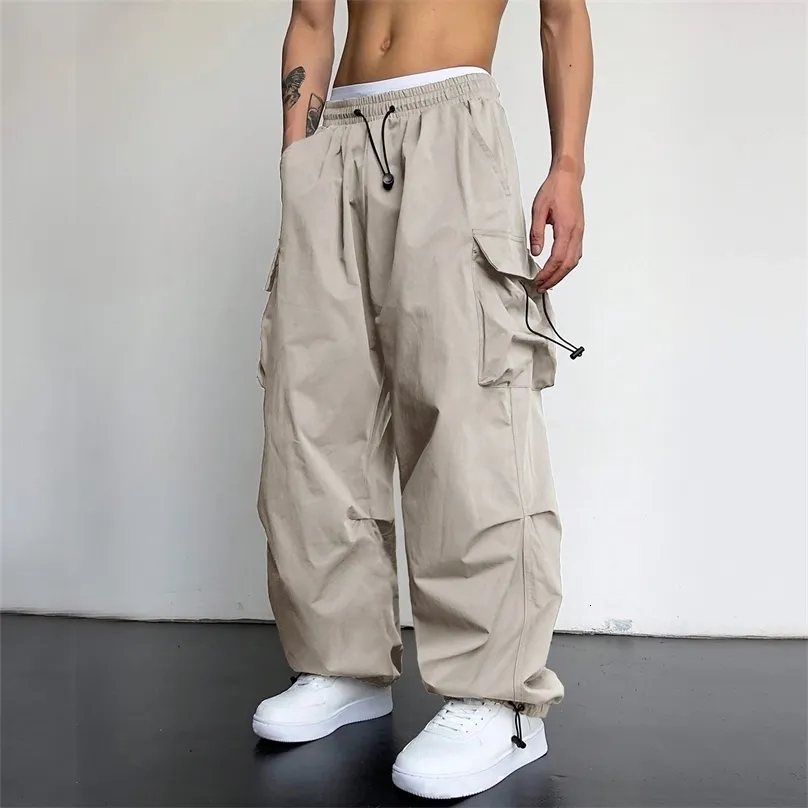 Oversized Cargo Parachute Pants: Retro Y2K Hip-Hop Style, Wide Leg