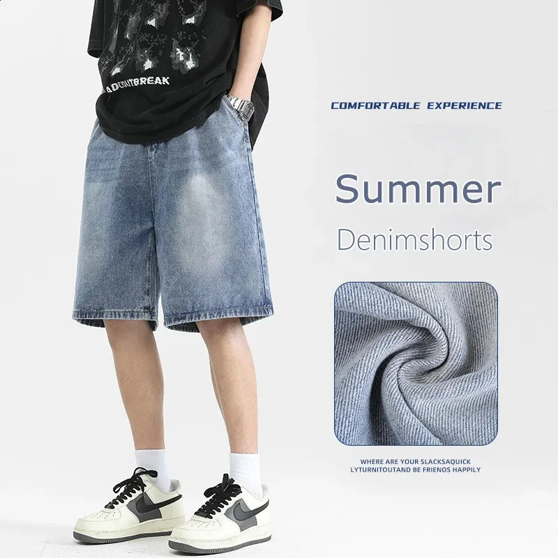 Blue Baggy Loose Fit Jean Shorts For Men Casual American High Street Vintage Jeans With Korean Fashion Style 240820 From Leemostore, $29.18 | DHgate.Com Blue Baggy Loose Fit Jean Shorts For Men Casual American High Street Vintage Jeans With Korean Fashion Style 240820 From Leemostore, $29.18 | DHgate.Com