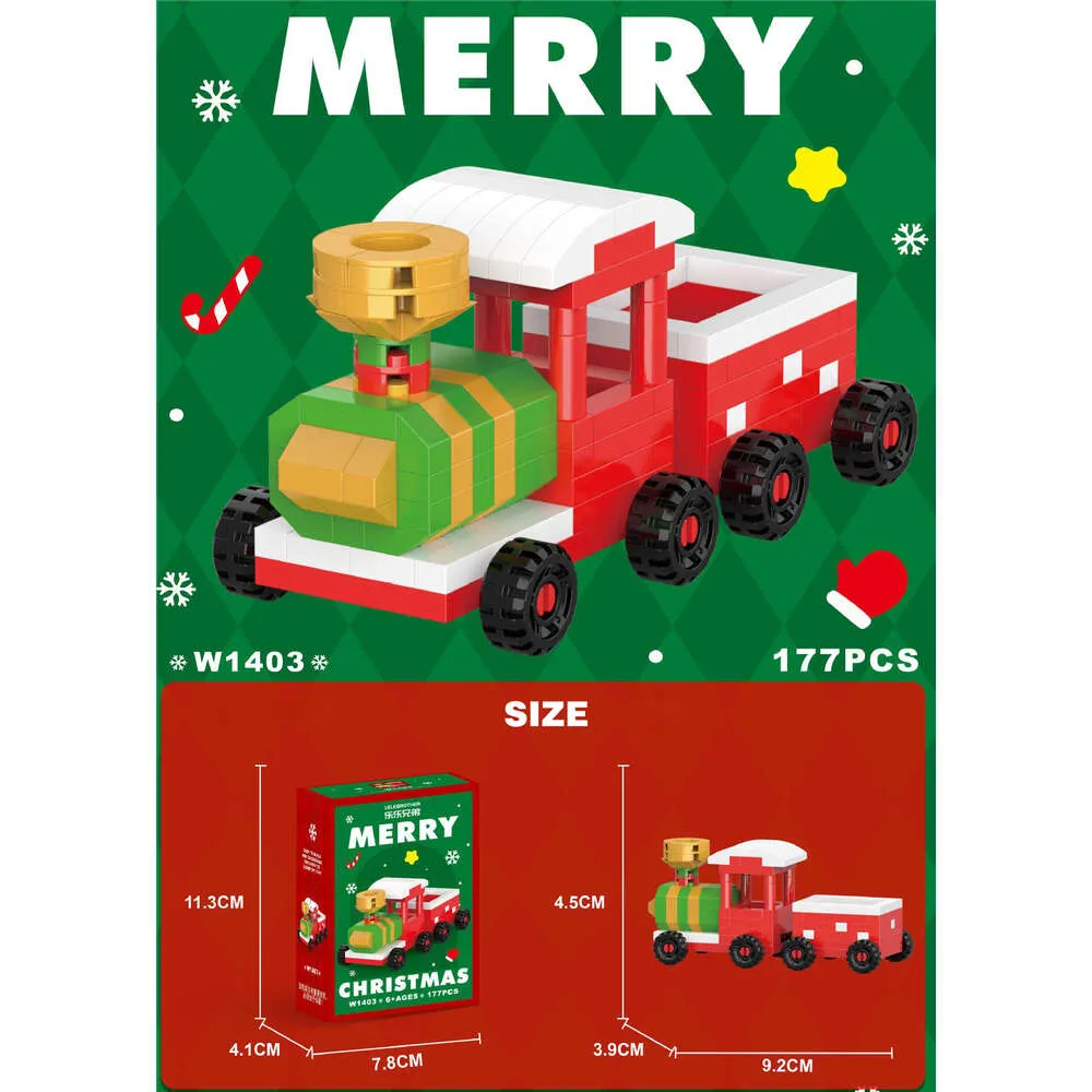 Christmas Gifts Micro Building Block Series Santa Claus Reindeer Puzzle ...