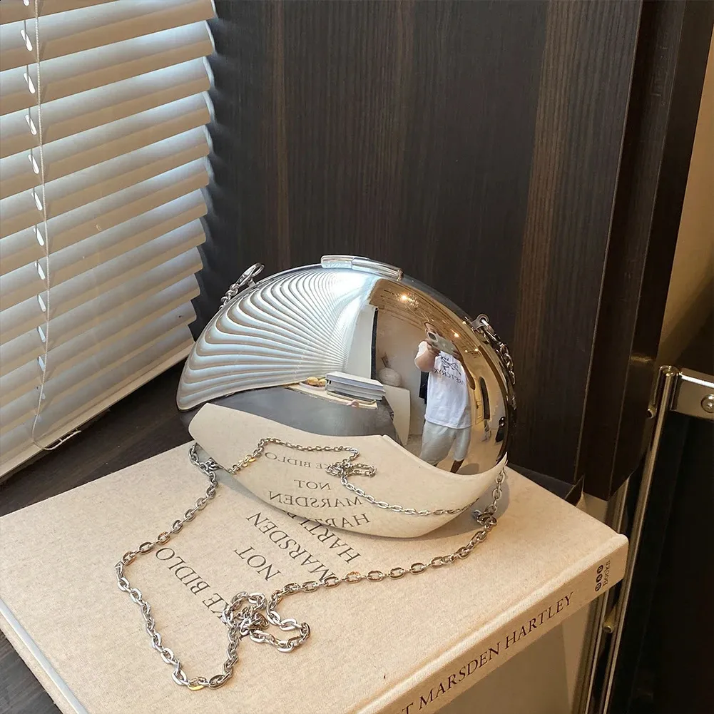 thumbnail image 2 of Chanel Gold Leather Seashell Clutch/ Evening Bag For Sale At Chanel Seas 2 of 13