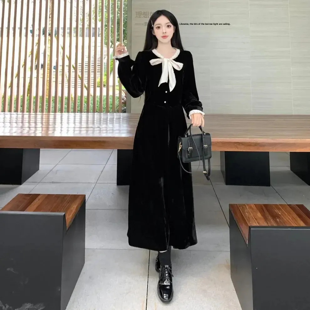 Plus Size Womens Korean Style Velvet Dress With... From Mysticastore, $22.3  | DHgate.Com